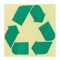 thumbnail image 1 of EeaseMX Pegatina autoadhesiva con el logotipo de reciclaje, símbolo circular de reciclaje, calcomanía reflectante (verde), 1 of 7