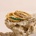 thumbnail image 5 of Gold Stackable Rings for Women 14K Gold Plated Elegant Interlocked Cubic Zirconia Ring Gold Plated Multi Ring Mixed Stack Ring Set Non Tarnish Personalized Jewelry Perfect for Everyday Wear, 5 of 6