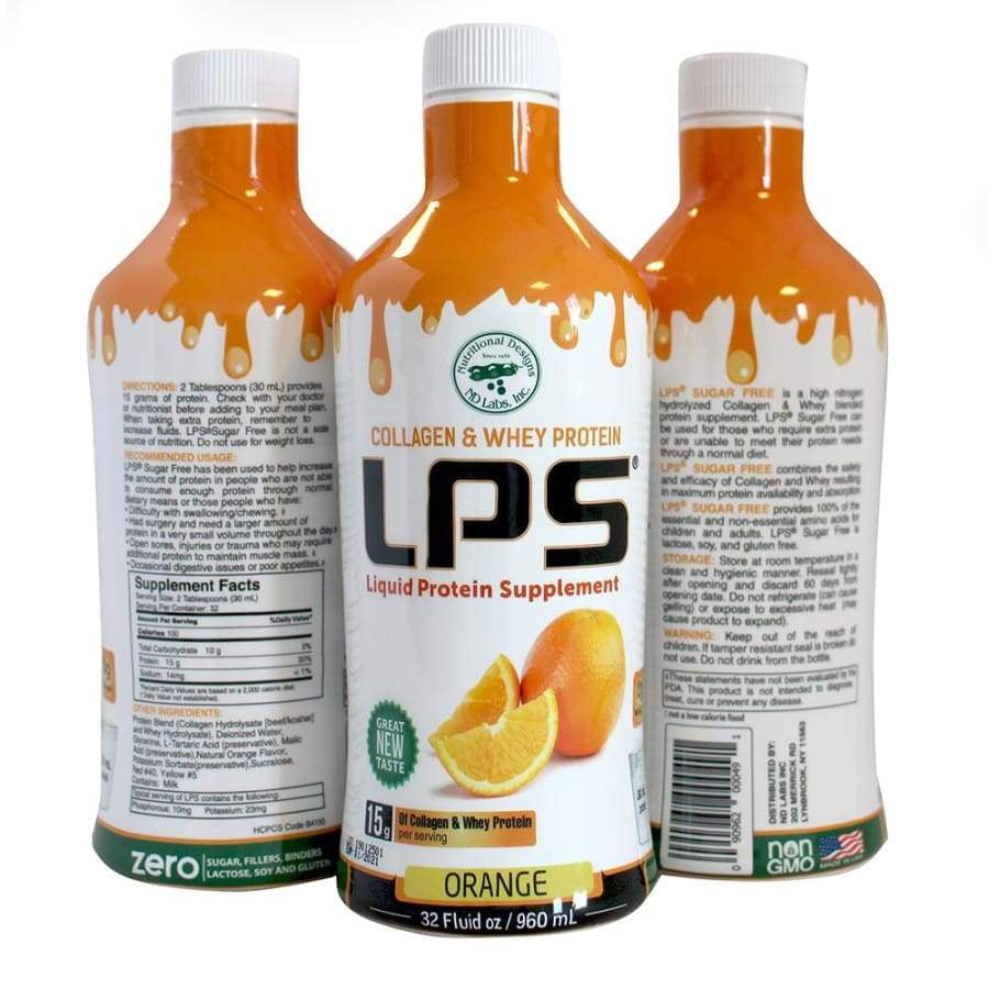 LPS Sugar Free® Collagen & Whey Liquid Protein Supplement by