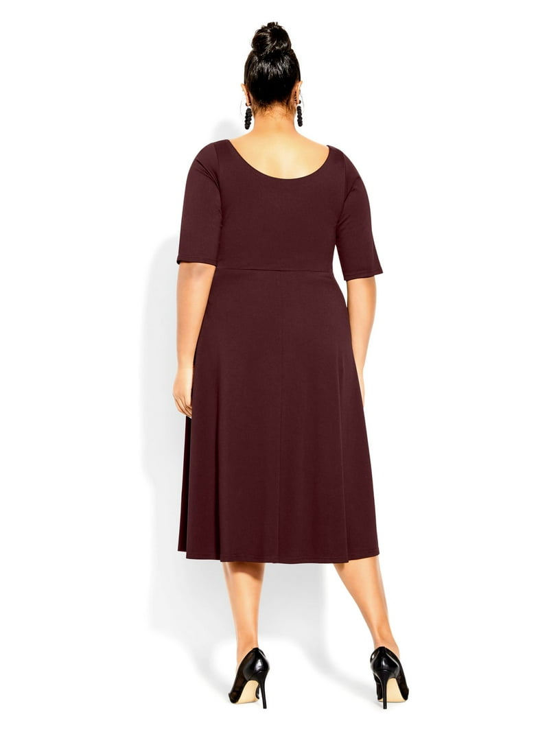 City Chic Women's Plus Size Cute Girl Elbow Sleeve Dress - Walmart.com