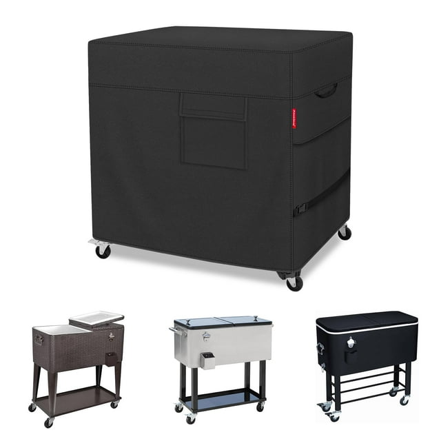 Cubierta impermeable para carrito de cooler Porch Shield 80-100 Qt negra