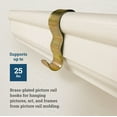 thumbnail image 3 of Picture Hang Solutions Polychromatic Brass Hook for Picture Rail Molding 25-lb Capacity 100 Pieces per Pack, 3 of 4