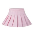 thumbnail image 1 of Jupe Plissée Unie Taille Haute pour Filles Femmes, Jupe Trapèze Mini, 1 of 3