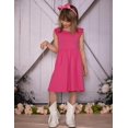 thumbnail image 6 of Arshiner Toddler Dress Girls Summer Ruffle Sleeve Backless Dresses Casual Sundress with Pockets, 6 of 6