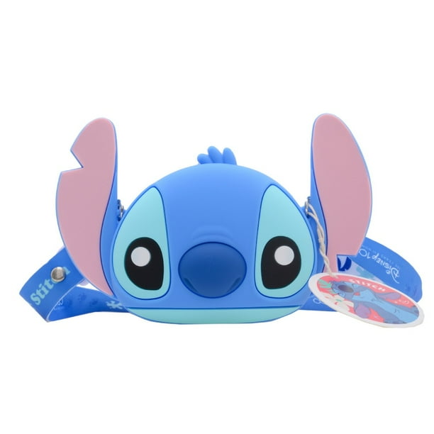 Bolso de moda lindo de Disney Stitch, billetera de silicona pequeña de almacenamiento Kawaii, modelo de personaje de dibujos animados de anime, juguete, regalo para niños