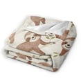 thumbnail image 4 of Cute Sloth Blanket Lightweight Flannel Blankets 80x60, 4 of 6