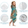 thumbnail image 7 of Cute Green Hedgehog Pattern with Pioneer Flower Hooded Bath Towel，50"x30" for Ages 3 To 12 Kids, Quick Dry Lightweight Soft Microfiber Hood Beach Towel Cover Up for Kids, 7 of 7