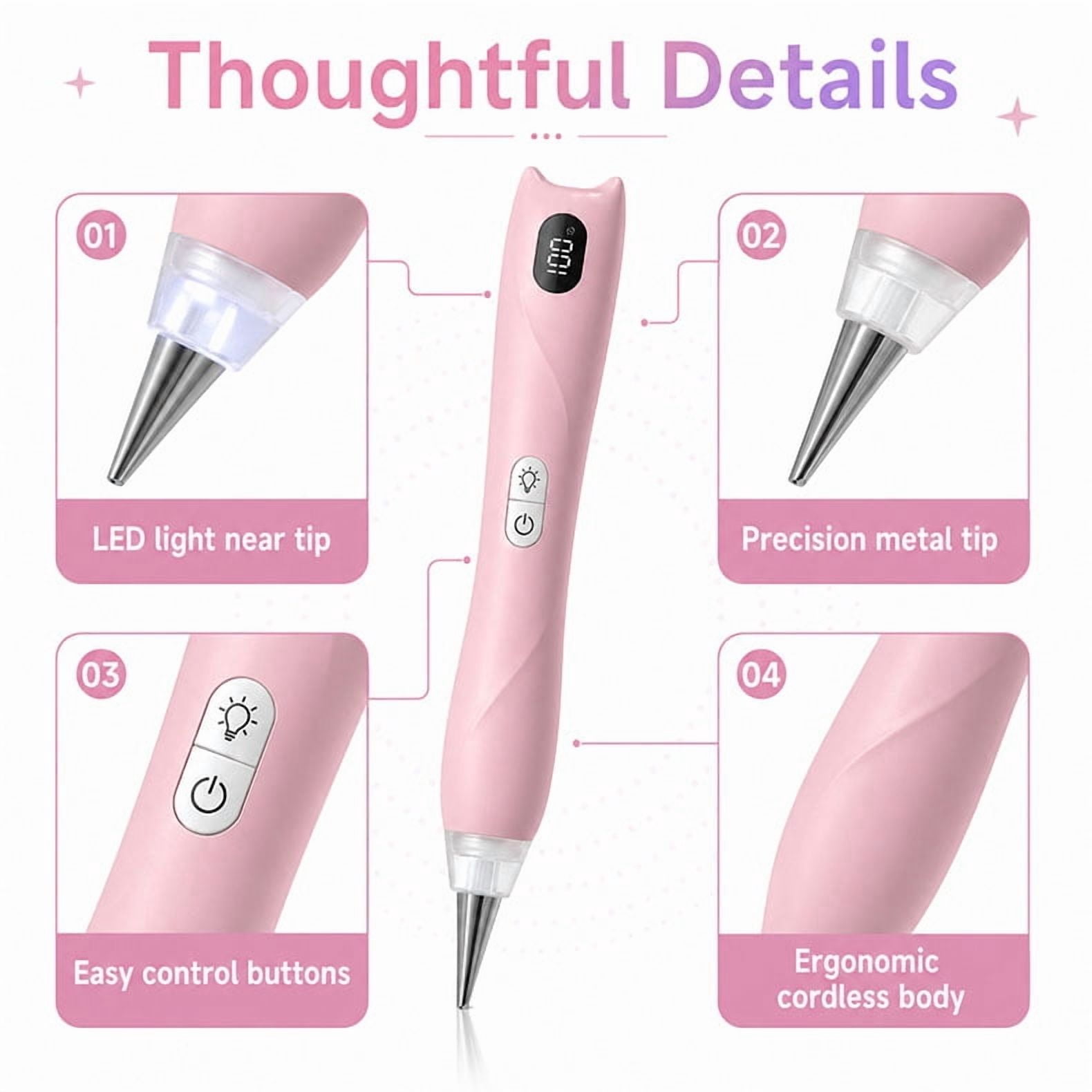 Diamond Painting Pen, Cordless Vacuum Diamond Art Pens and Tools Accessories, No Wax Needed Rechargeable Wireless Diamond Art Pen, Suction Dot Drill Paint Tool for Gem Paintings (Blue)
