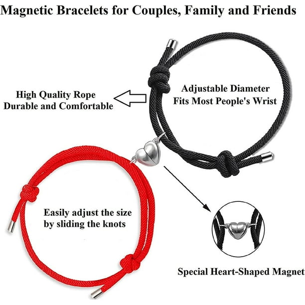 2pcs Magnetic Couple Bracelets For Women Men Sun And Moon