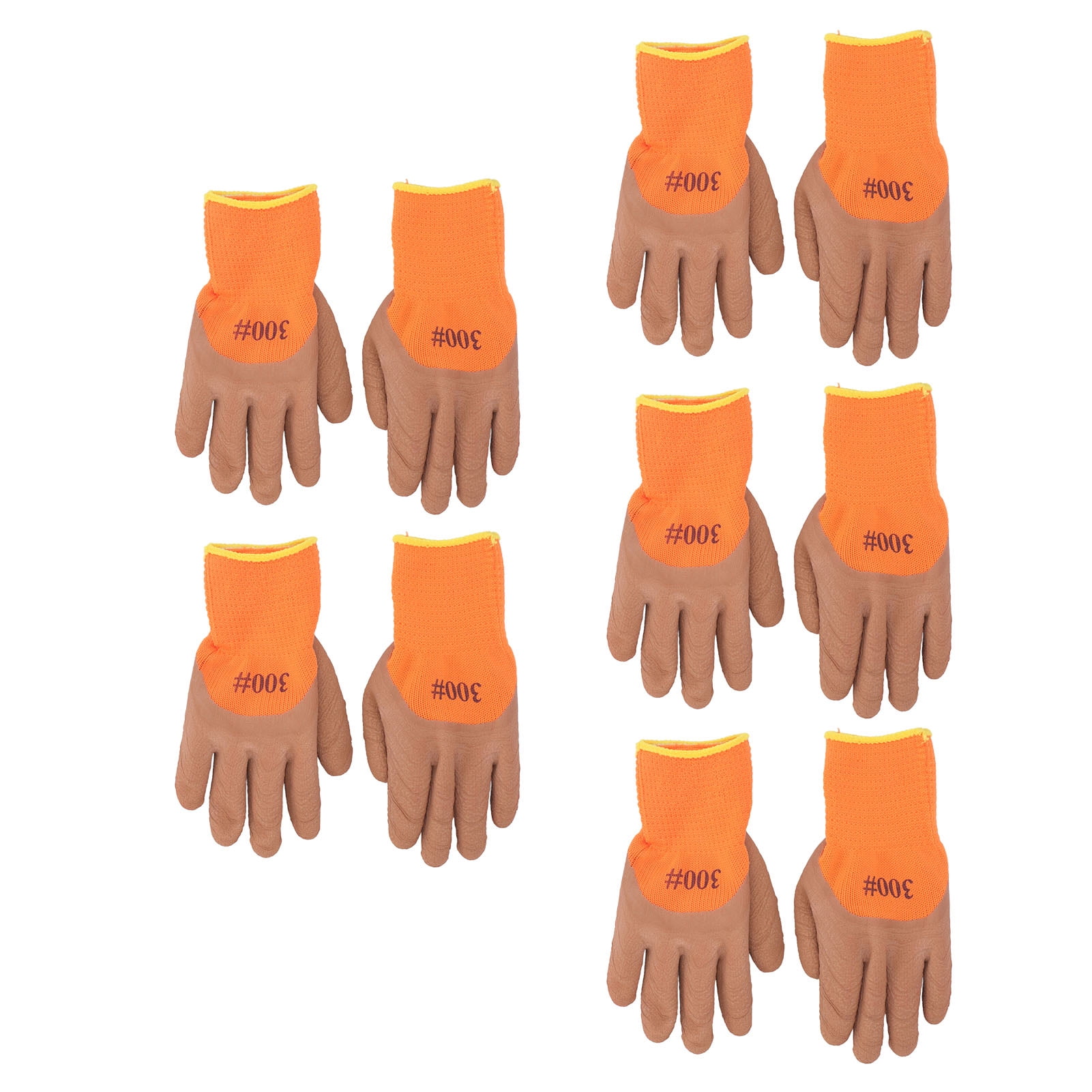 Work Gloves, Safe  5 Fingers  Gripping Outdoor Protective Work Gloves 5 Pairs  for Construction