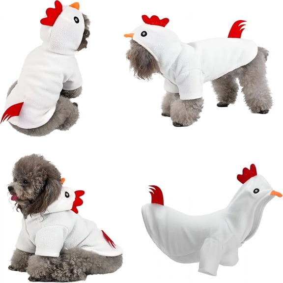 GASTROPOD Dog Chicken Costumes, Pet Halloween Christmas Thanksgiving Easter Cosplay Hoodie Funny Outfits Clothes for Puppy Dogs (Xl)