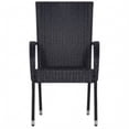 thumbnail image 2 of vidaXL 7 Piece Outdoor Dining Set Black, 2 of 5