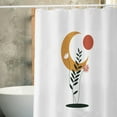 thumbnail image 7 of kladzum Shower Curtain Retro Style Abstract Shower Curtain Boho Arch Sun Beige Modern Minimalistic Home Bathtubs Bathroom Curtain Decoration Set with 12 Hooks, Bathroom Accessories, 7 of 7