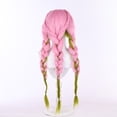 thumbnail image 2 of Peluca de cosplay de anime de 80 cm de largo trenzada rosa y verde para todos, 2 of 2