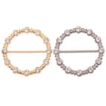 thumbnail image 1 of Shisuyan 2Pcs Beautiful Scarf Ring Clips Fashion Scarf Ring Buckles Clothes Corner Button, 1 of 8