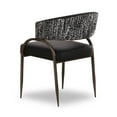thumbnail image 5 of TOV Furniture Tatum Black Vegan Leather 2-Tone Dining Chair, 5 of 7