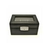 Royce Leather Luxury 3 Slot Watch Box - 6W x 3.25H in.