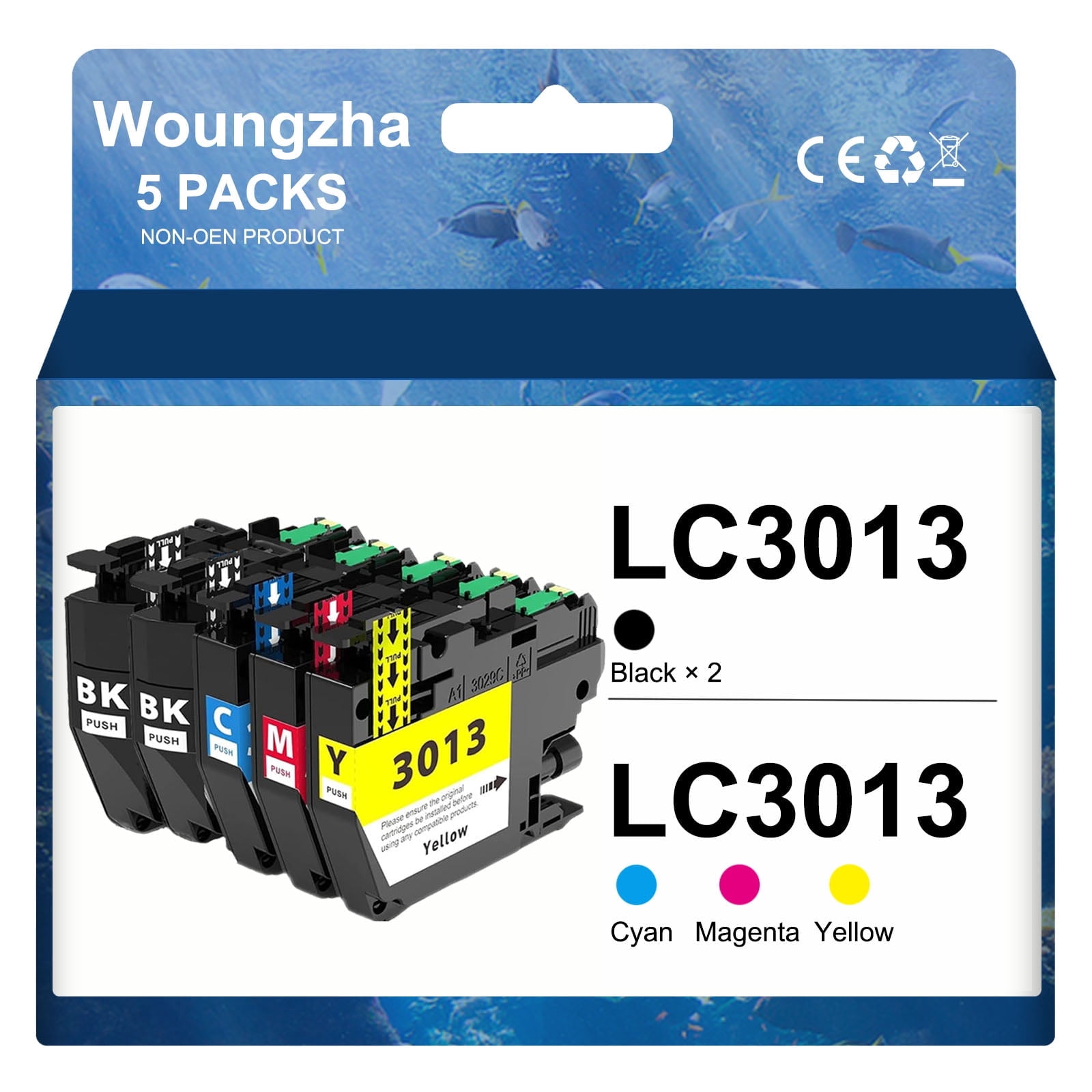 Lotto cartucce inchiostro LC3013 LC3011 per Brother MFC-J497DW J491DW