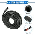 thumbnail image 4 of Unique Bargains Car D-Shape Windshield Weather Strip Seal 7.65m Windshield Guards Body Strip Universal Rubber Black, 4 of 6