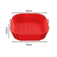 thumbnail image 5 of Bandeja para hornear de silicona para freidora de aire cuadrada Olla de silicona para freidora de aire Almohadilla de silicona para freidora de aire cuadrada, 5 of 5