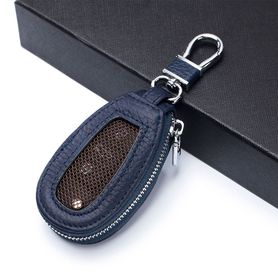 MFFOR Key Case Leather Car Key Chain Holder Bag for Men Women, Key Fob Protector Key Organizer