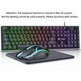 thumbnail image 2 of Combo de Teclado y Mouse para Juegos con Cable, Juego de Mouse con Teclado para Juegos con Sensación Mecánica Retroiluminada RGB con 104 Teclas, Cable USB, Luces RGB para Windows, PC, Jugadores, Computadora de Escritorio y Laptop, 2 of 9