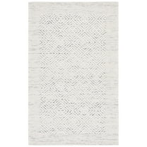 SAFAVIEH Marbella Trent Diamond Area Rug, Ivory/Black, 5' x 8'