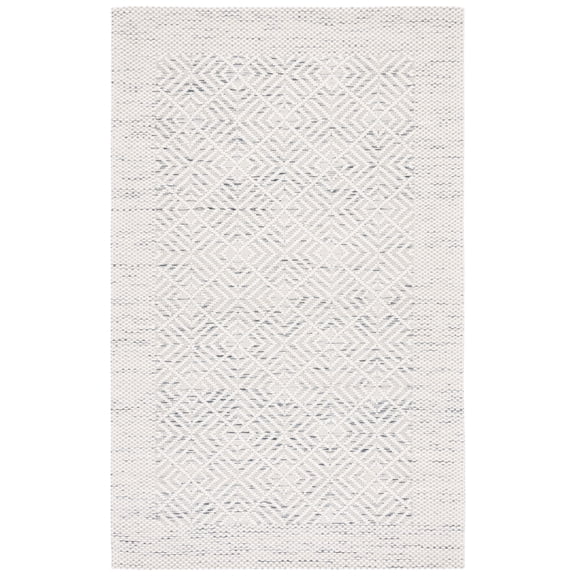 SAFAVIEH Marbella Trent Diamond Area Rug, Ivory/Black, 5' x 8'