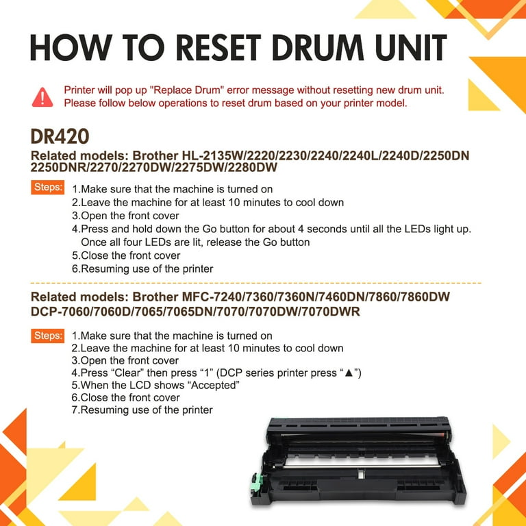 Unità Batteria 10 Pezzi DR420 Compatibile Per Brother HL-2220 - Foto 8