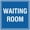 Blue, variant on Signs ByLITA Square Waiting Room Sign - Easy Installation | Durable Material (Ivory/Dark Brown) - Small