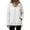 White, variant on Rain Jacket Women Waterproof Windbreaker Jackets Lightweight Hooded with Striped Lining Full Zip Drawstring Hem Casual Outerwear