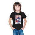 thumbnail image 5 of Kids Girls Casual American Flag Tshirts Cotton Baseball Tee Shirts Independence Day Patriotic Graphic Tees Summer Black， 9 Years, 5 of 7