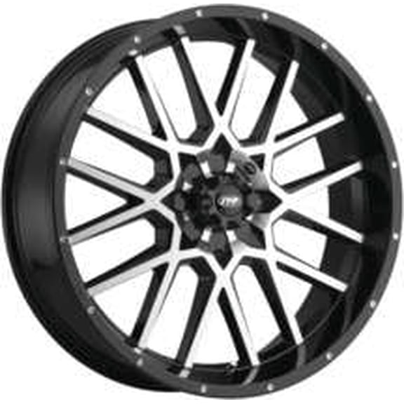Itp 1822516546B Hurricane Wheel - 18x6.5 - 4 2.5 Offset - 4/156 - Machined/Black