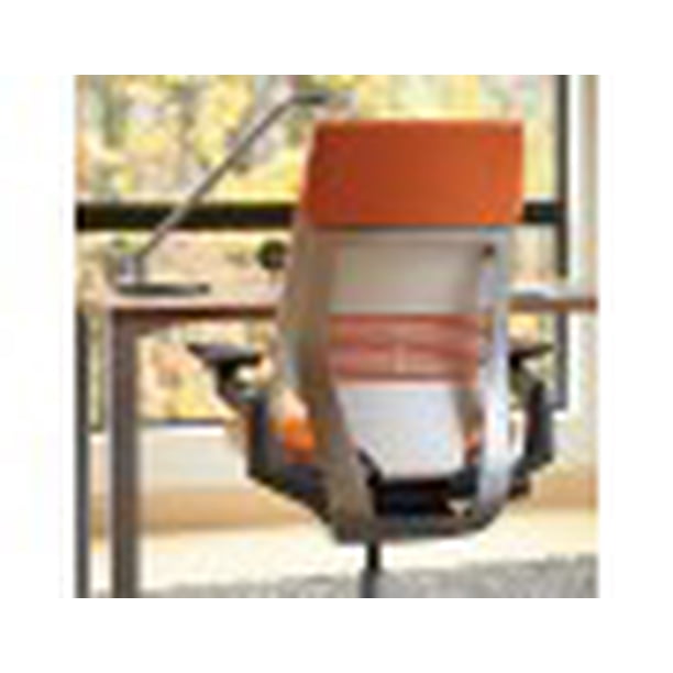 Steelcase Gesture Office Chair Cogent Connect Tangerine Fabric, Low