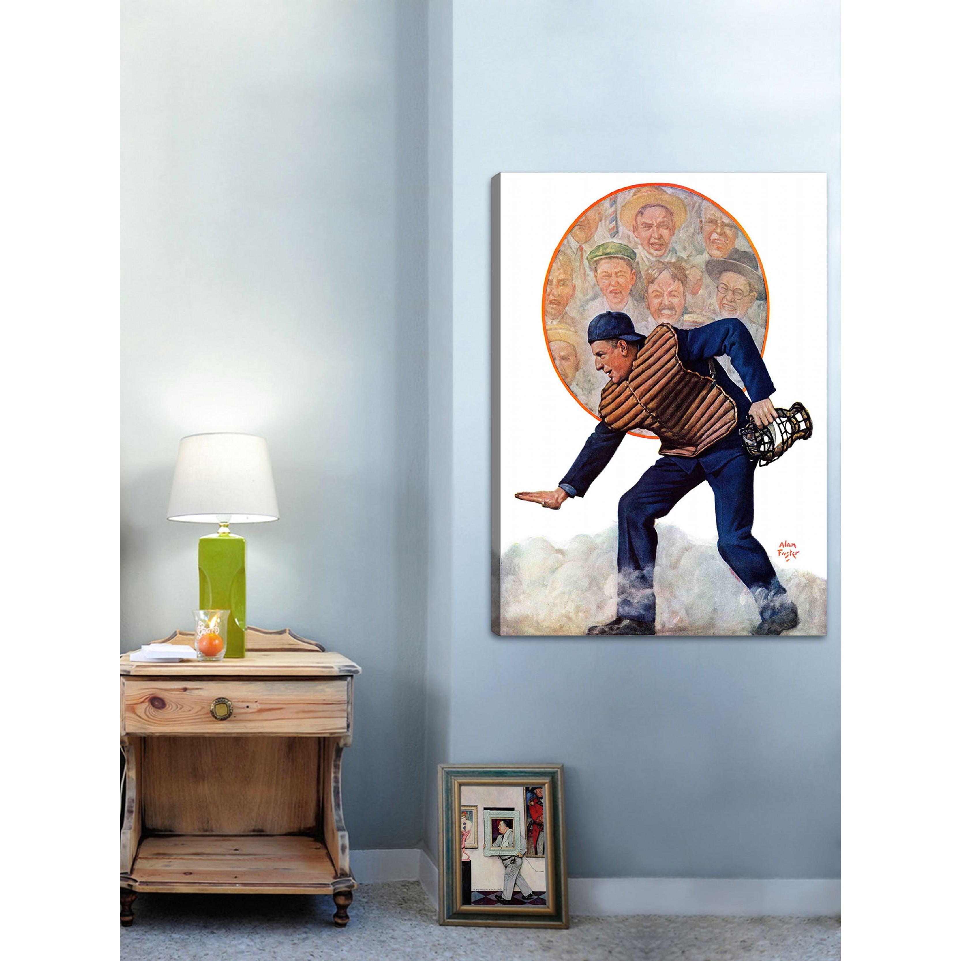Marmont Hill Safe at the Plate by Alan Foster Painting Print on Canvas
