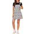 thumbnail image 2 of Allegra K Women's Adjustable Shoulder Straps Cute Mini Overall Dress, 2 of 6