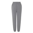 thumbnail image 5 of Gray Wide Leg Sweatpants Women's Bottom Sweatpants Joggers Pants Workout High Waisted Yoga Pants with Pockets Fashion Clothing, 5 of 5