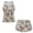 Cardinal Floral Print, variant on Tankini Set, Gold Floral Vine Print with Side Pockets Tummy Control Women's Summer Swim Tank Top Pocketed Shorts Set for Fitness with Soft Two Side Pockets, Size Medium