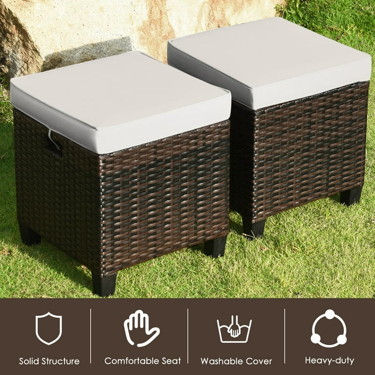 Garden hotsell footstool rattan