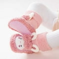 thumbnail image 2 of Otqutp Fashion Toddler Girls Soft Sole Footwear Kids Baby Boys Girls Winter Cute Warm First Walk Casual Shoes for 0 to 18 Months, 2 of 6