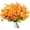 Orange, variant on Artificial Fake Flowers, 6 Bundles Daisy Mums Flowers Outdoor UV Resistant No Fade Greenery Shrubs Plants Indoor Outside Hanging Planter Home Wedding Office DIY Garden Porch Décor (Orange Yellow)