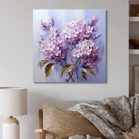 Designart "Full Glory Of Lilac Flowers IV" Lilacs Wall Art Prints