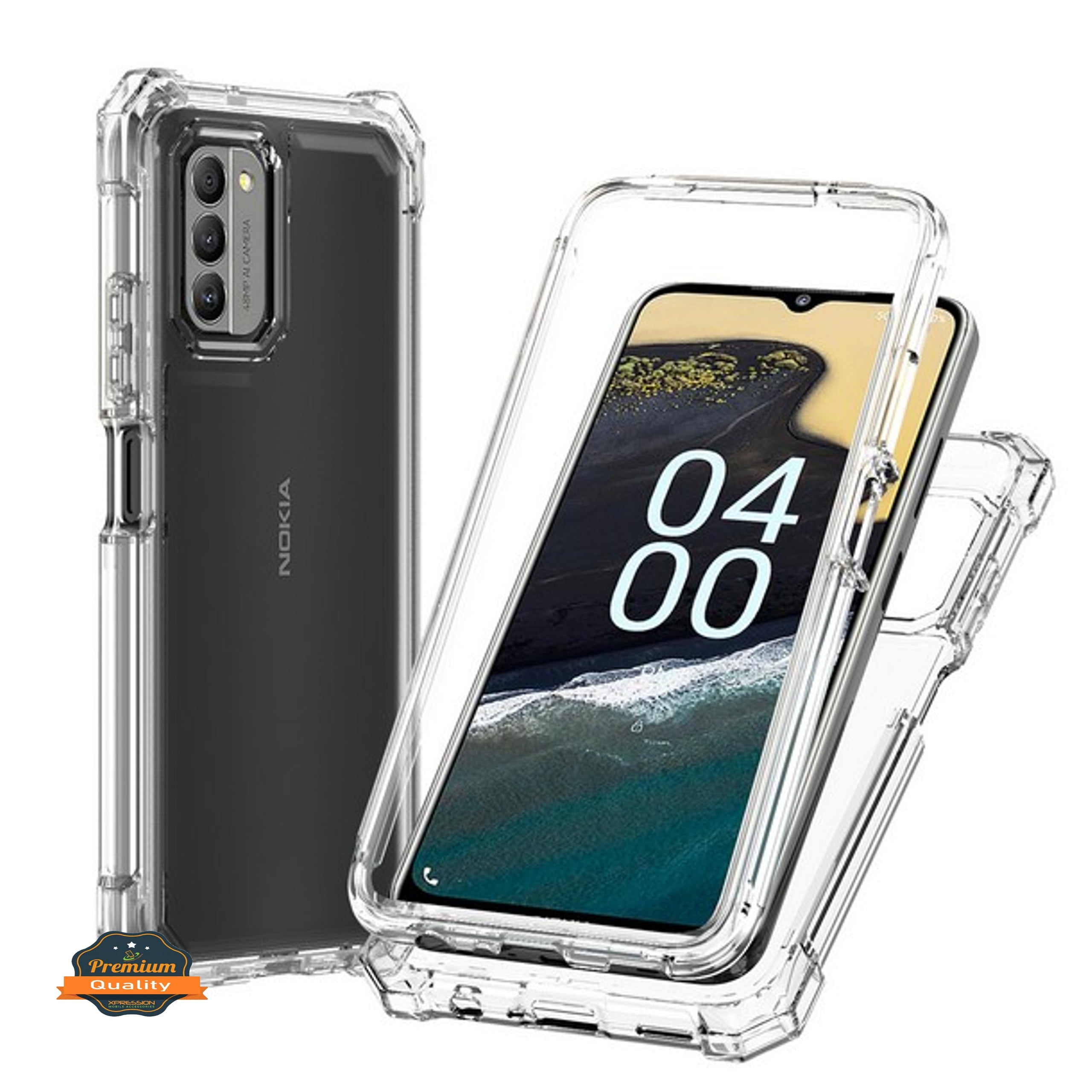 Xpression Phone Case For Cricket Debut S3 Full-Body Clear Dual Layer Hybrid Case Slim, Drop-Proof TPU Hard PC, Durable Corner Front Bumper Protector Cover, Transparent