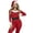 RED/WHITE, variant on Leg Avenue Santa Baby Spandex Jumpsuit Women's Fancy-Dress Costume with Matching Hat for Adult, M
