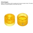thumbnail image 4 of Uxcell Dome Knobs Guitar Knob 6mm Flake Glitter Yellow Plastic Volume Tone Control with Inner Hexagon Spanner 3 Pack, 4 of 6