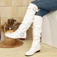 thumbnail image 4 of Pandaie Slouchy Knee High Boots for Women Classic Faux Suede Leather Low Heel Zip Pull on Fashion Long Tall Riding Boot for Fall Winter, 4 of 9