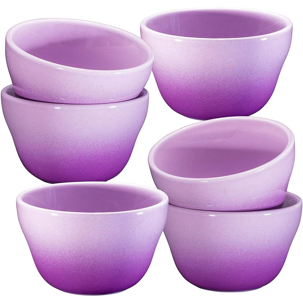 Bruntmor Ceramic Dessert Bowls Set 8 oz for Icecream Cereal Gradient