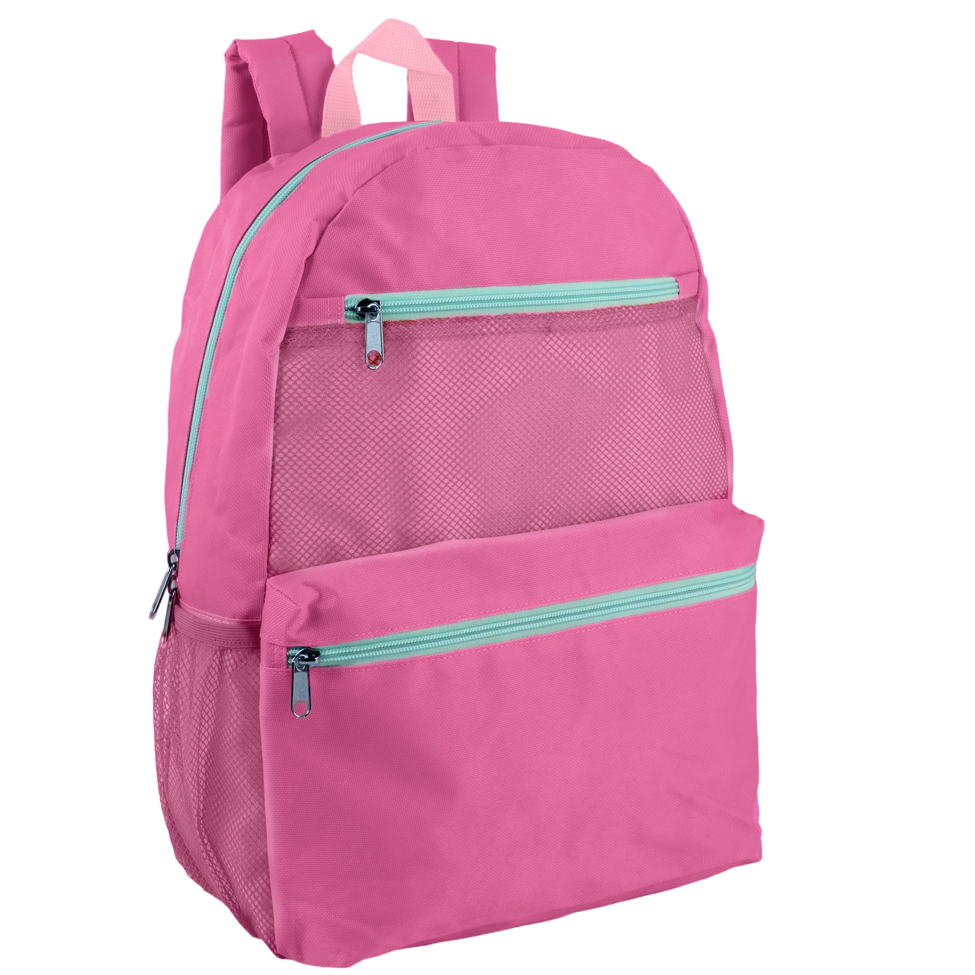 Trailmaker 17 Inch Backpacks, 24 Pack Multi Mesh Pocket with Adjustable Shoulder Straps for Travel, Commute