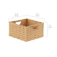 thumbnail image 5 of Seville Classics Foldable Handwoven Cube Storage Basket (2-Pack), Natural, 5 of 7