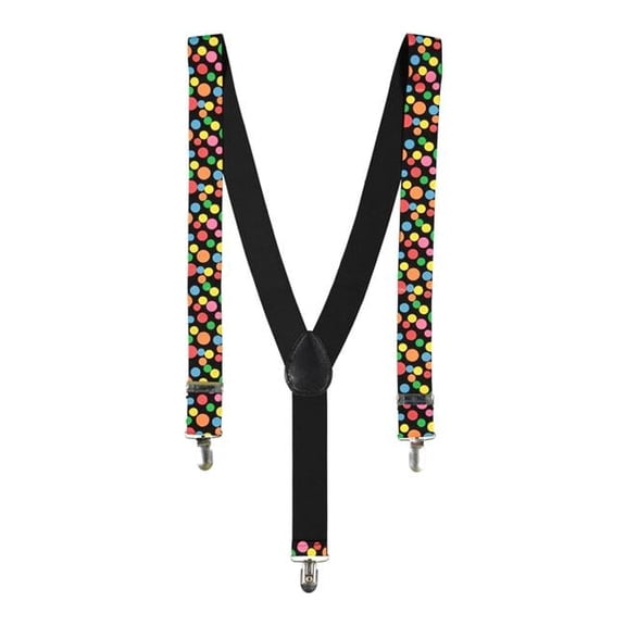 Polka Dot Adjustable Y Back Suspenders